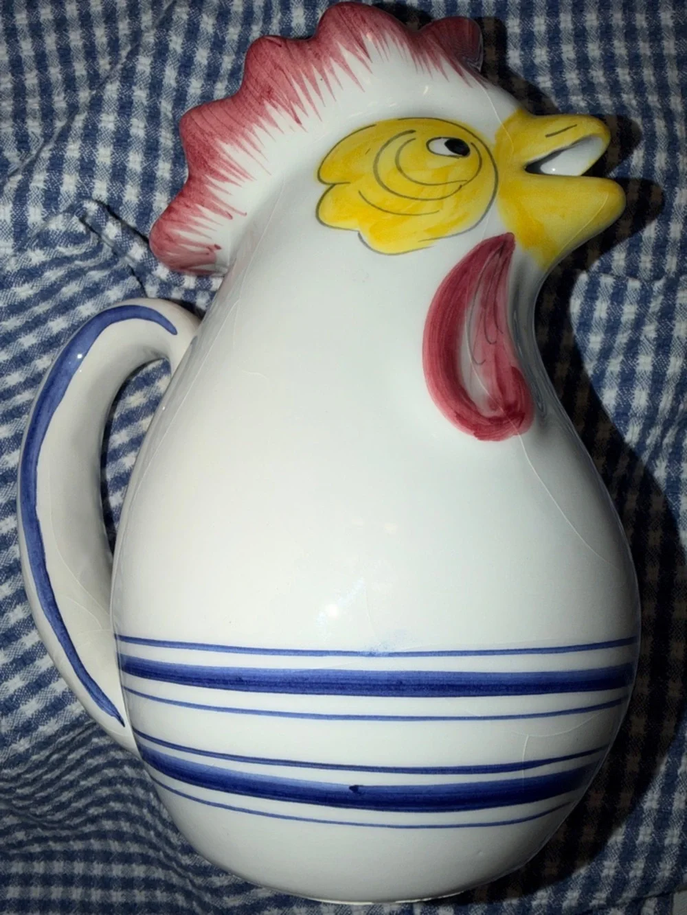 Fortebraccio Ceramiche, Italian Rooster Pitcher, Vintage Decor, Tuscan-inspired - Picture 10 of 11